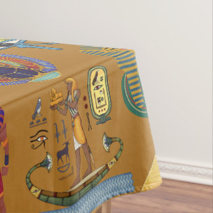 Ancient Egyptian Hieroglyphic -Pattern Hieroglyphi Tablecloth