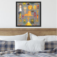 Ancient Egyptian Hieroglyphic -Pattern Pharaoh