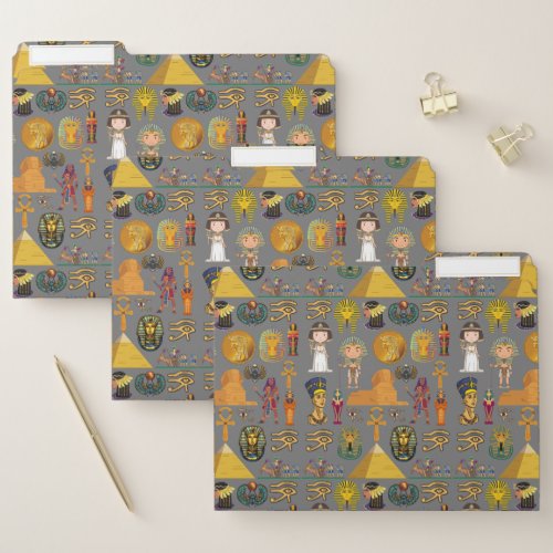 Ancient Egyptian Hieroglyphic _Pattern Pharaoh  File Folder