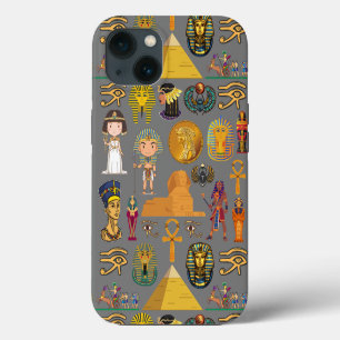 Ancient Egyptian Hieroglyphic -Pattern Pharaoh iPhone 13 Case