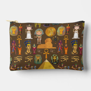 Ancient Egyptian Hieroglyphic -Pattern Symbol Accessory Pouch