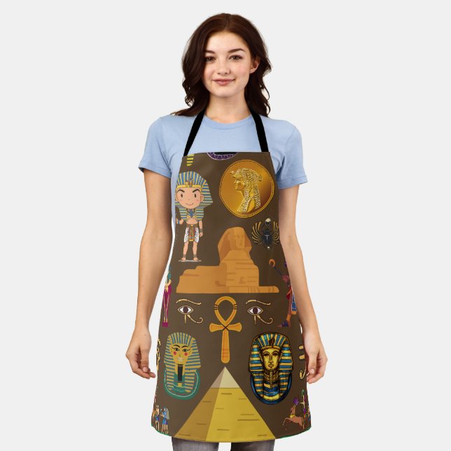 Ancient Egyptian Hieroglyphic -Pattern Symbol  Apron (Worn)