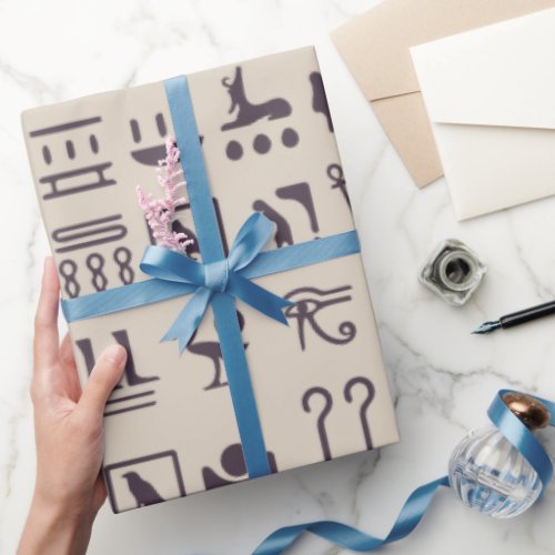 Ancient Egyptian Hieroglyphics Art Wrapping Paper