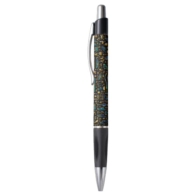 Ancient Egyptian hieroglyphics Marble and Gold Pen (Top (Vertical))