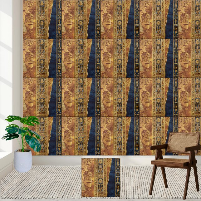 Ancient Egyptian Hieroglyphs and Geometric Tile (Ancient Egyptian Hieroglyphs and Geometric Tile)