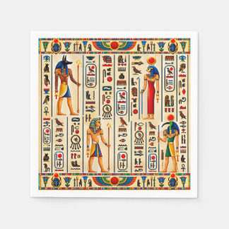 Ancient Egyptian Hieroglyphs and Pharaonic Napkins