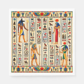 Ancient Egyptian Hieroglyphs and Pharaonic Napkins