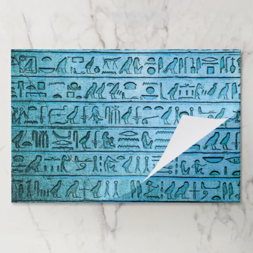 Ancient Egyptian Hieroglyphs Blue Placemats