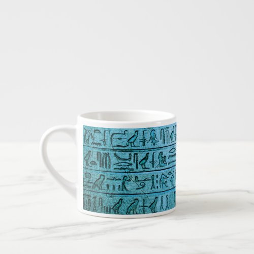 Ancient Egyptian Hieroglyphs Blue Specialty Mug