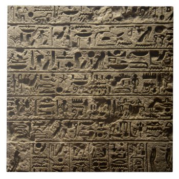 Ancient Egyptian Hieroglyphs Ceramic Tile by bbourdages at Zazzle