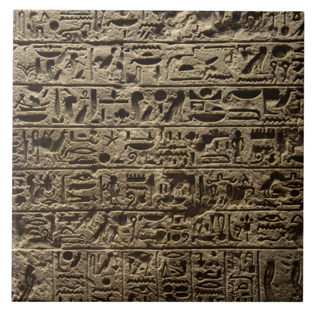ancient egyptian hieroglyphs ceramic tile (Front)