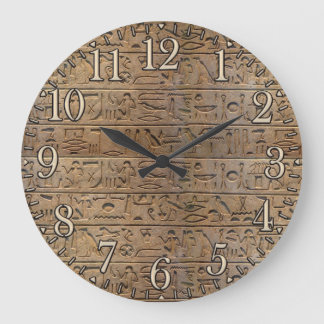 Ancient Egyptian Hieroglyphs Designer Clock