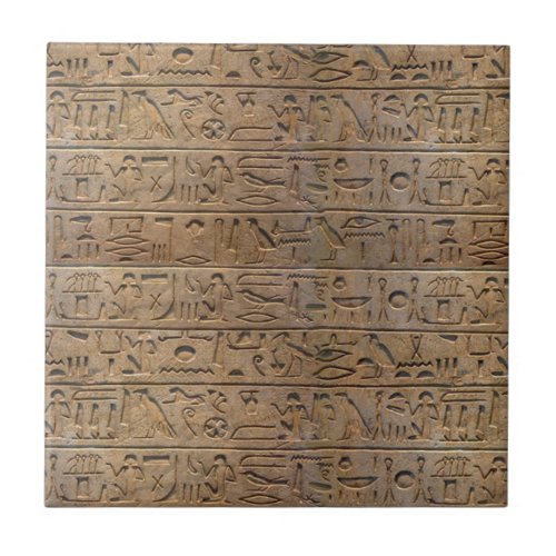 Ancient Egyptian Hieroglyphs Designer Gift Ceramic Tile