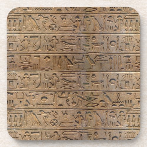 Ancient Egyptian Hieroglyphs Designer Gift Drink Coaster