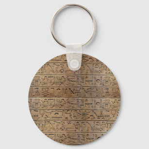 Ancient Egyptian Hieroglyphs Designer Gift Keychain