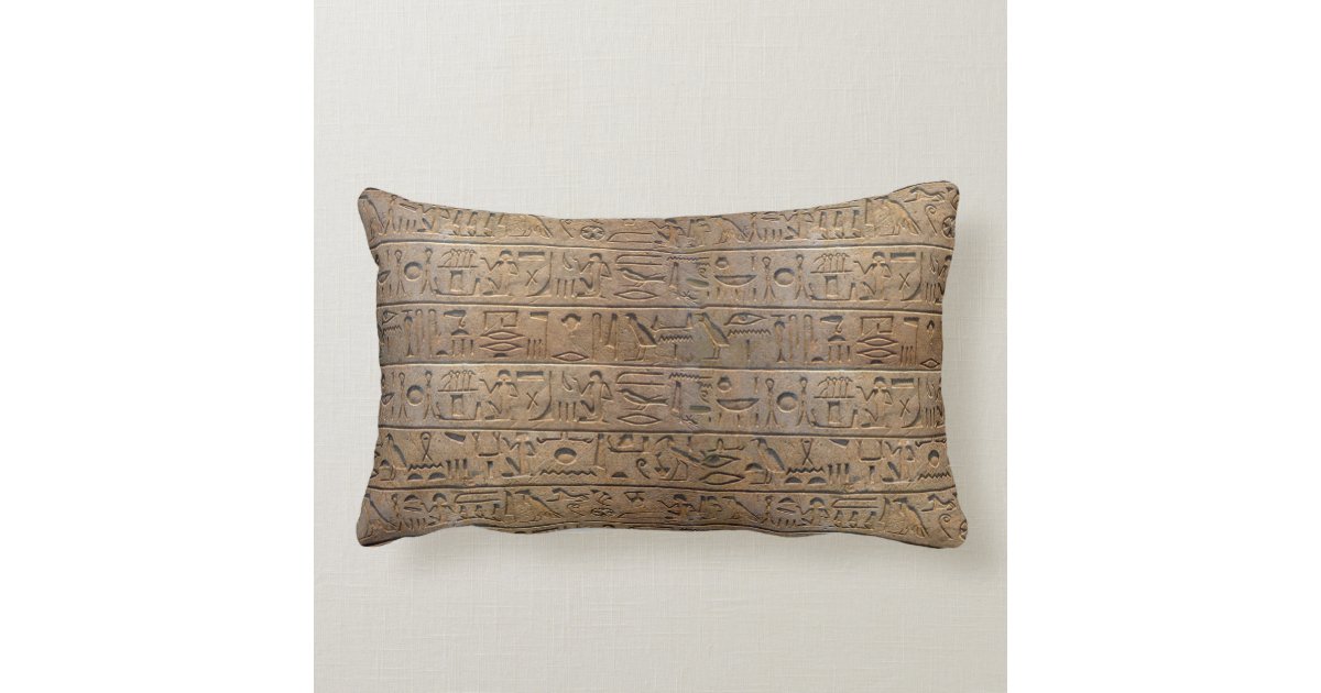 Ancient Egyptian Hieroglyphs Designer Gift Lumbar Pillow Zazzle Com