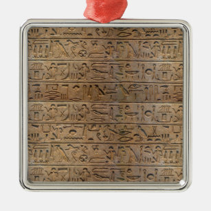 Ancient Egyptian Hieroglyphs Designer Gift Metal Ornament