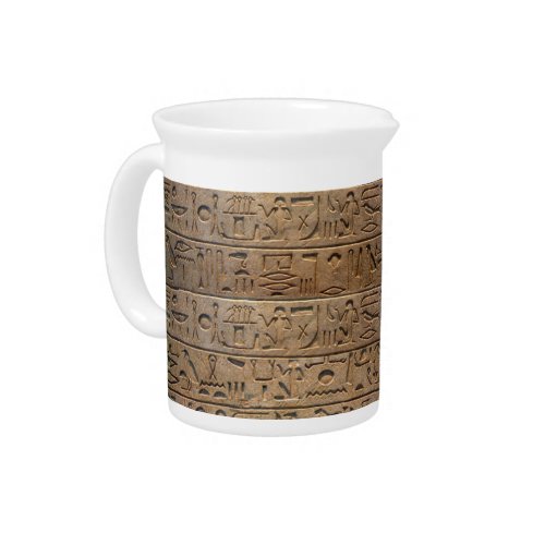 Ancient Egyptian Hieroglyphs Designer Gift Pitcher