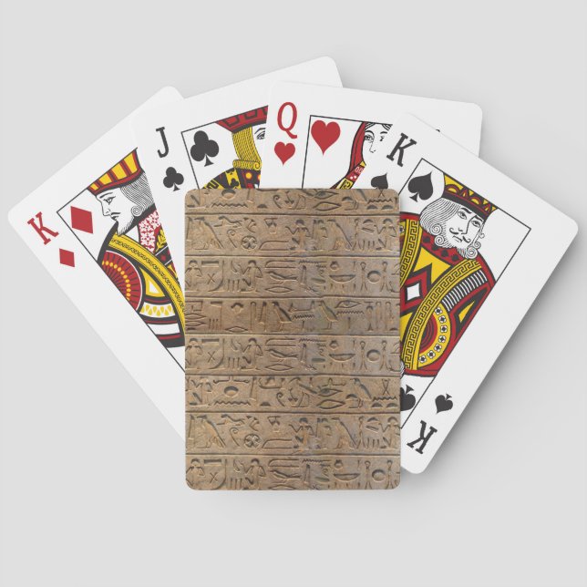 Ancient Egyptian Hieroglyphs Designer Gift Poker Cards (Back)