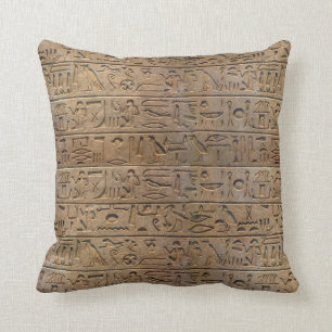Ancient Egyptian Hieroglyphs Designer Gift Throw Pillow