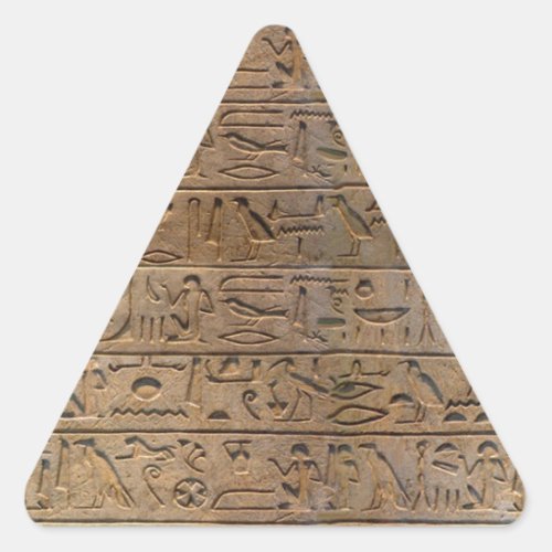 Ancient Egyptian Hieroglyphs Designer Gift Triangle Sticker
