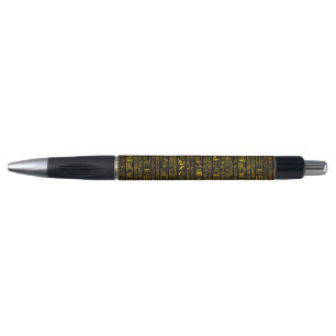 Ancient Egyptian hieroglyphs gold and black color Pen