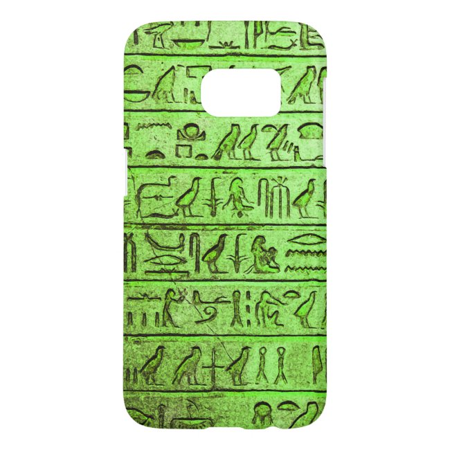 Ancient Egyptian Hieroglyphs Green