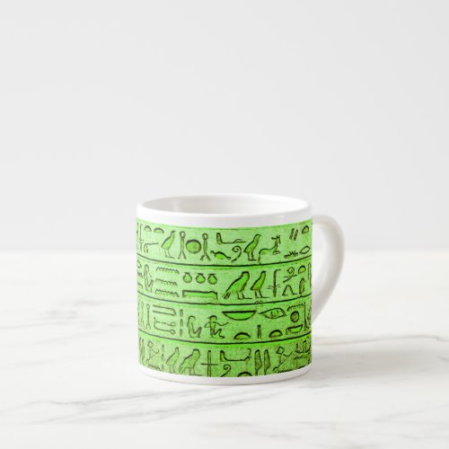 Ancient Egyptian Hieroglyphs Green Specialty Mug