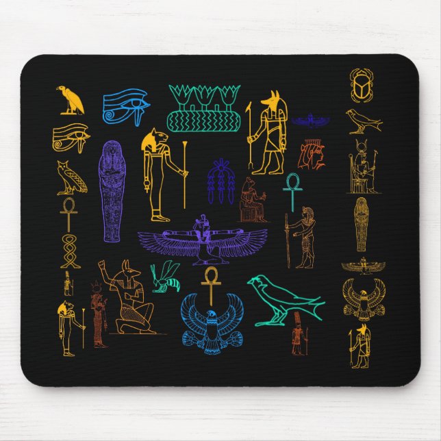 Ancient Egyptian Hieroglyphs Mousepad (Front)
