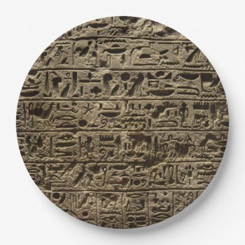 Ancient Egyptian Hieroglyphs Paper Plates by bbourdages at Zazzle
