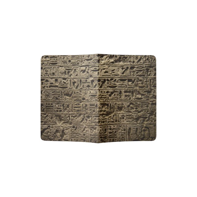 ancient egyptian hieroglyphs passport holder (Opened)