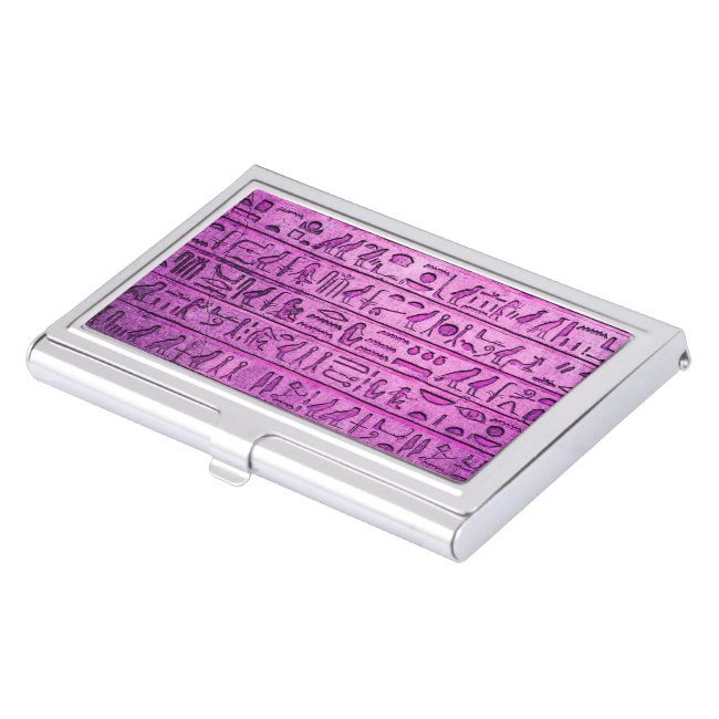 Ancient Egyptian Hieroglyphs Purple