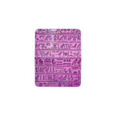 Ancient Egyptian Hieroglyphs Purple Card Holder at Zazzle