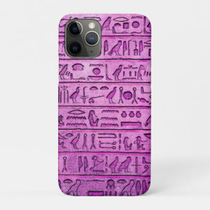 Ancient Egyptian Hieroglyphs - Purple iPhone 11 Pro Case