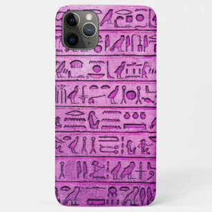 Ancient Egyptian Hieroglyphs - Purple iPhone 11 Pro Max Case