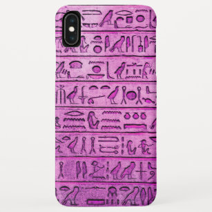 Ancient Egyptian Hieroglyphs - Purple iPhone XS Max Case