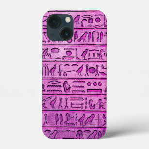 Ancient Egyptian Hieroglyphs - Purple iPhone 13 Mini Case
