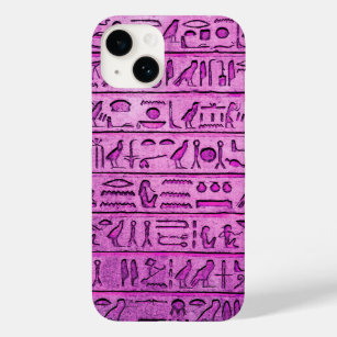 Ancient Egyptian Hieroglyphs - Purple Case-Mate iPhone 14 Case