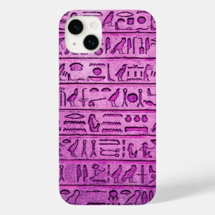 Ancient Egyptian Hieroglyphs - Purple Case-Mate iPhone 14 Plus Case