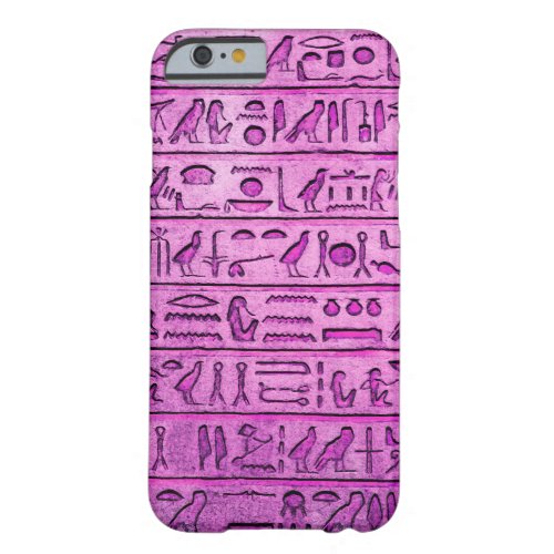 Ancient Egyptian Hieroglyphs _ Purple Barely There iPhone 6 Case