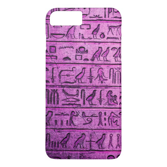 Ancient Egyptian Hieroglyphs Purple iPhone 7 Plus