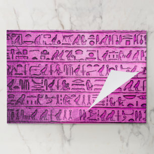Ancient Egyptian Hieroglyphs Purple Placemats