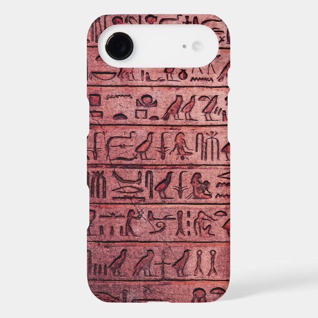 Ancient Egyptian Hieroglyphs Red Case-Mate iPhone Case (Back)