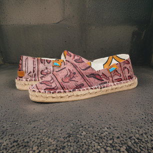Ancient Egyptian Hieroglyphs Red Espadrilles