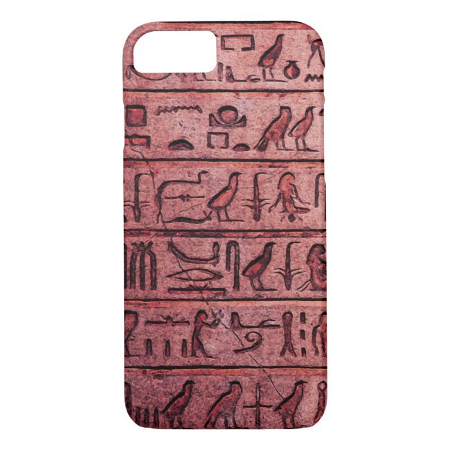 Ancient Egyptian Hieroglyphs Red iPhone 7 Case