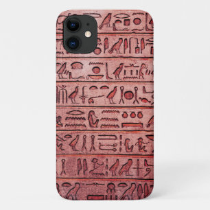 Ancient Egyptian Hieroglyphs - Red iPhone Case