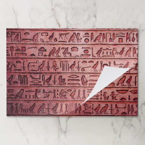Ancient Egyptian Hieroglyphs Red Placemats
