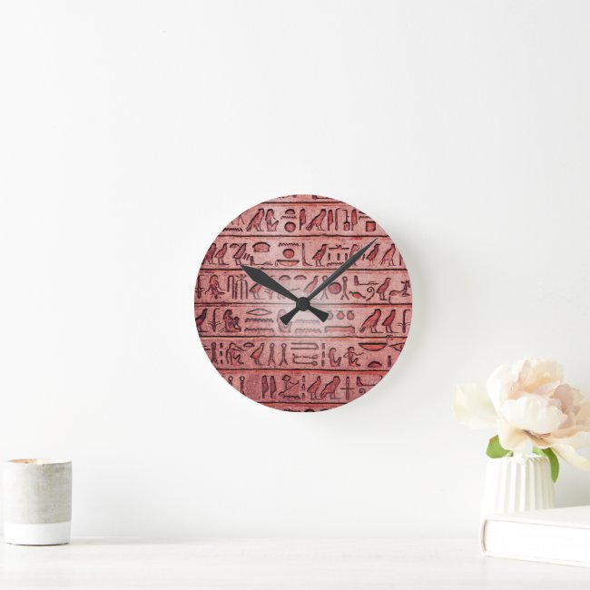Ancient Egyptian Hieroglyphs Red