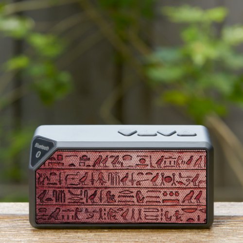 Ancient Egyptian Hieroglyphs Red Speaker