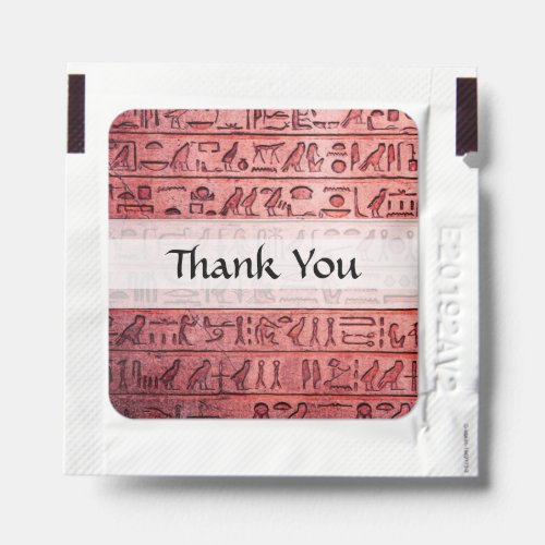 Ancient Egyptian Hieroglyphs Red Thank You Hand Sanitizer Packet